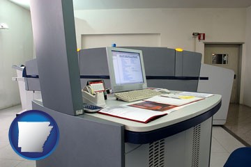 desktop publishing equipment - with Arkansas icon