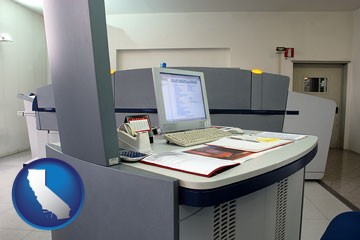 desktop publishing equipment - with California icon