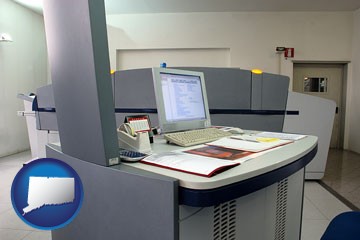 desktop publishing equipment - with Connecticut icon