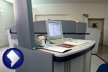 desktop publishing equipment - with Washington, DC icon