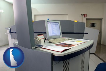 desktop publishing equipment - with Delaware icon