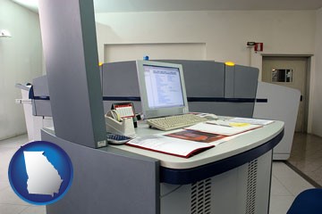 desktop publishing equipment - with Georgia icon