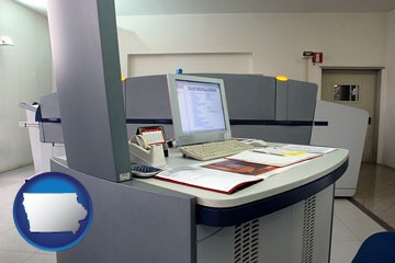 desktop publishing equipment - with Iowa icon