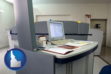 desktop publishing equipment - with Idaho icon