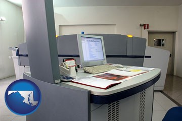 desktop publishing equipment - with Maryland icon