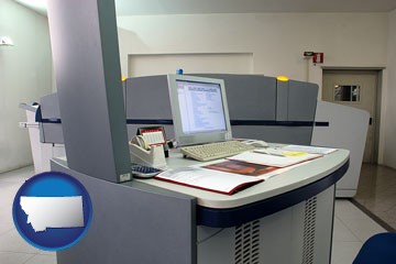 desktop publishing equipment - with Montana icon