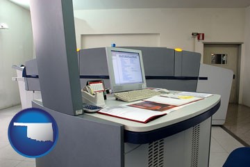 desktop publishing equipment - with Oklahoma icon