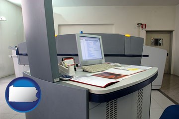 desktop publishing equipment - with Pennsylvania icon