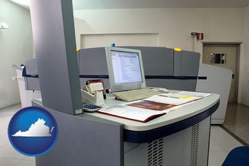 desktop publishing equipment - with Virginia icon